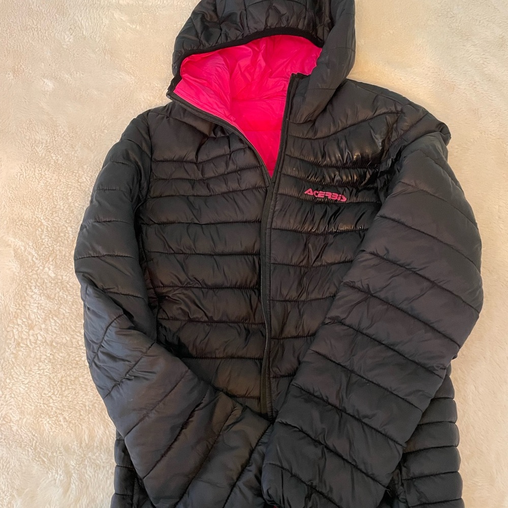 Acer women’s Black and Pink Puffer Jacket
